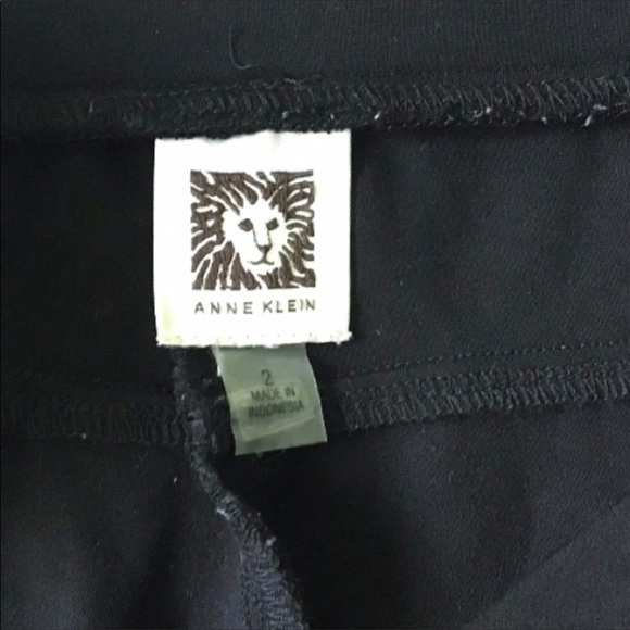 Anne Klein Black Pull On Pants Size 2 Compression Skinny Leggings Elastic Waist - Picture 7 of 9